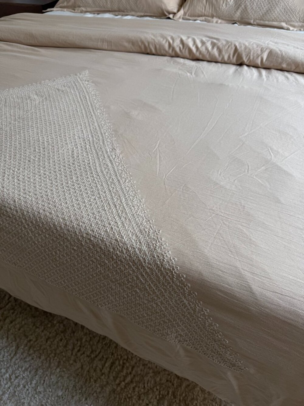 Hand Embroidered King Duvet + Shams